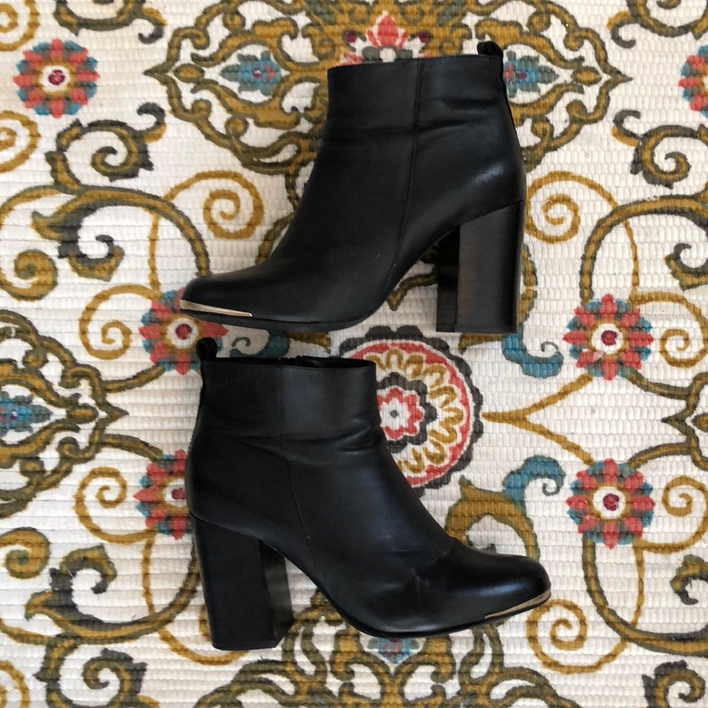 Classic black booties from Steve Madden